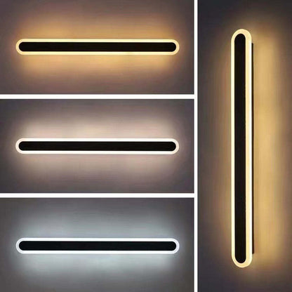 Utomhusvägglampa Modern Svart Vattentät Lampa
