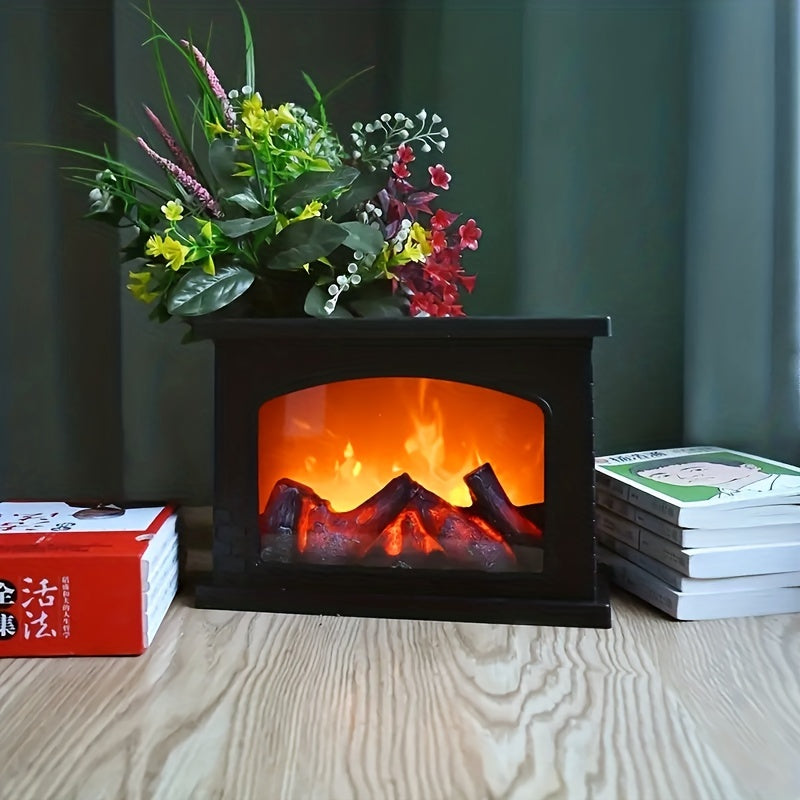 FlameGlow - Värmande Eld Simulering Kol Ljus Retro Dekoration för Inomhus och Utomhus
