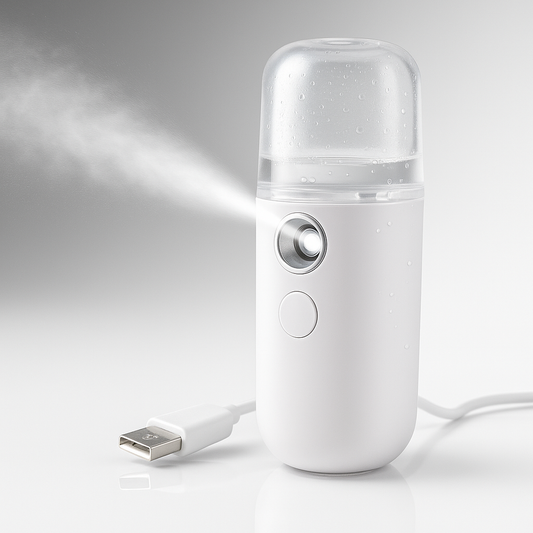 Ansiktsångare med bärbar hydrationsdimma