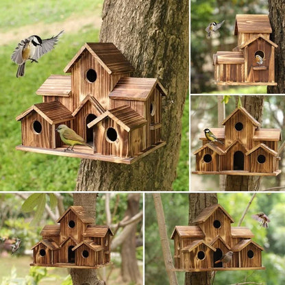 NatureNest - Artisan Birdhouse med sex mysiga ingångar