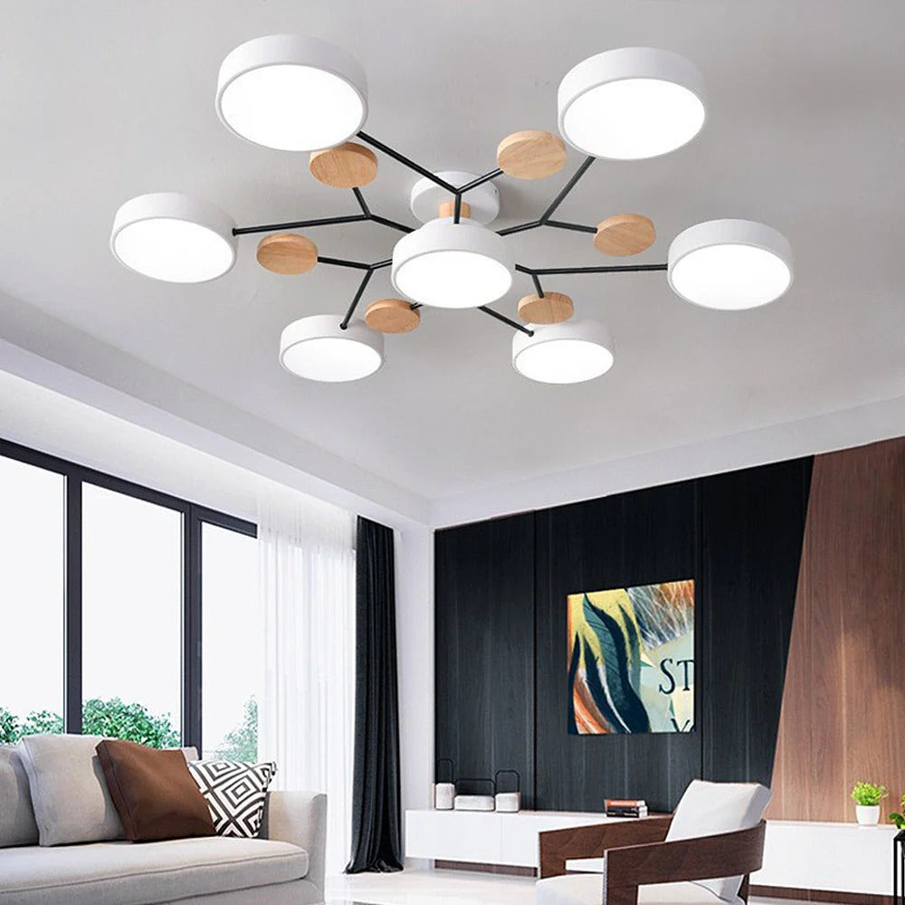 Samtida Semi-Flush LED Taklampa