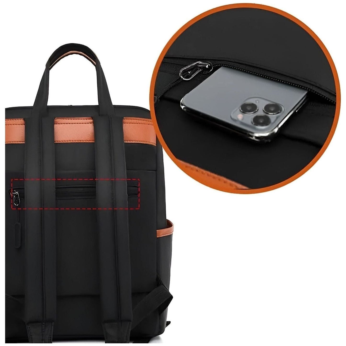 Carvallo Damryggsäck med anti-tillgrepps-funktion | Vattenavvisande & Mångsidigt bärbar | I 4 färger