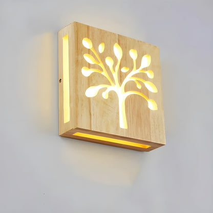 LumoWood Light - Modern LED-vägglampa i massivt trä