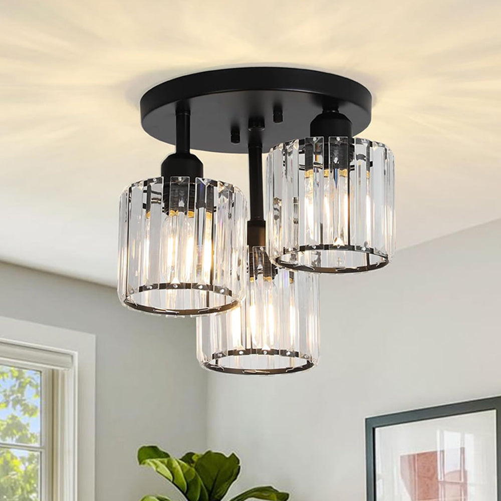 Elegant Modern Crystal Semi-Flush Taklampor