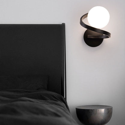 Modern minimalistisk böjd LED-vägglampa med 1 ljus