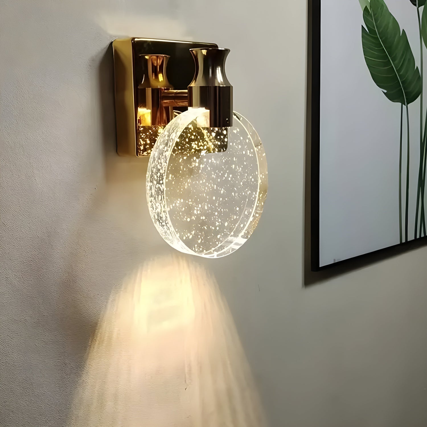 AuroraCrystal Light – Elegant Väggmonterad Kristallbelysning