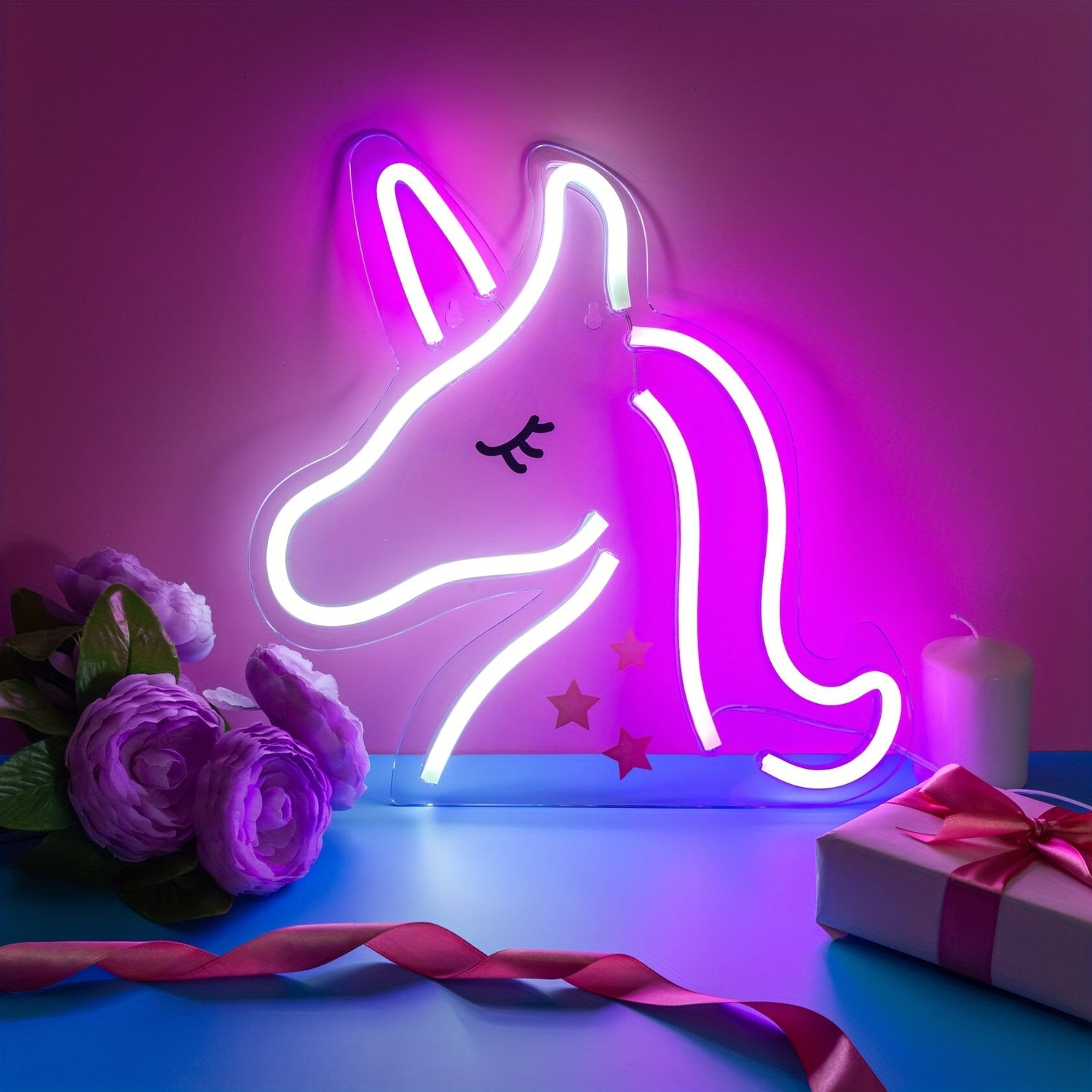 NeonMagic - Rosa Mytiskt Vesen LED Vägglampa