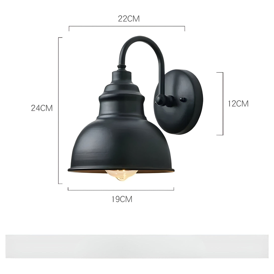 IronLuxe Light - Retro Vattentät Trädgård Veranda Järn Vägglampa