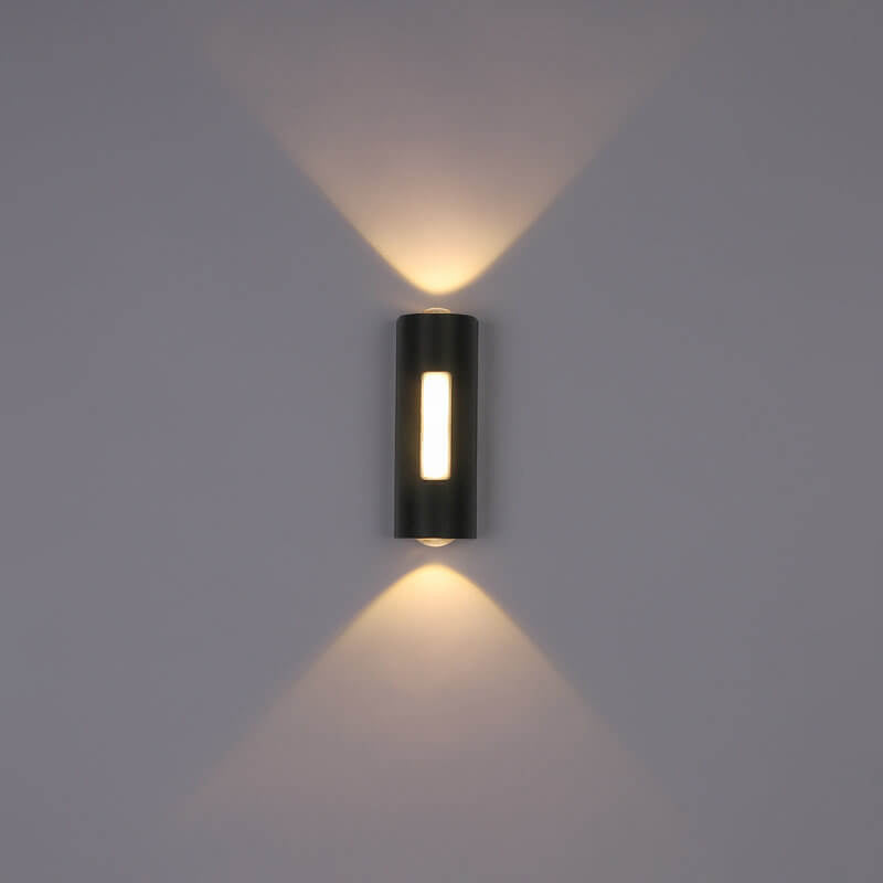 Modern minimalistisk cylindrisk LED-utomhusvägglampa