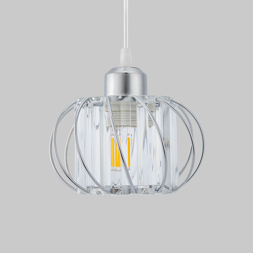 Nordic Glass Pendant Light | 6.3 in | Globular Shade | Modern Minimalist Lighting | Elegant Home Accent | Brick by Brick
