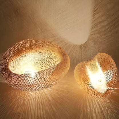 Rattan Hängande Lampa – Dekorativ Pendellamp i Bambus för Stiliga Utrymmen