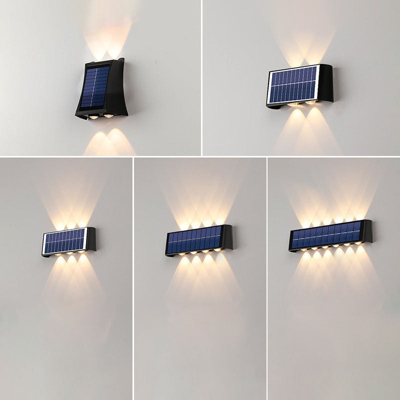 Carvallo Modern Solar-LED-Wall Light for Outdoor | Rectangular Design | IP56 Waterproof | Various Sizes &amp; Light Intensities