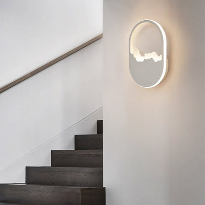 WaveGlow - Ovalt LED-vägglampa med vågdesign