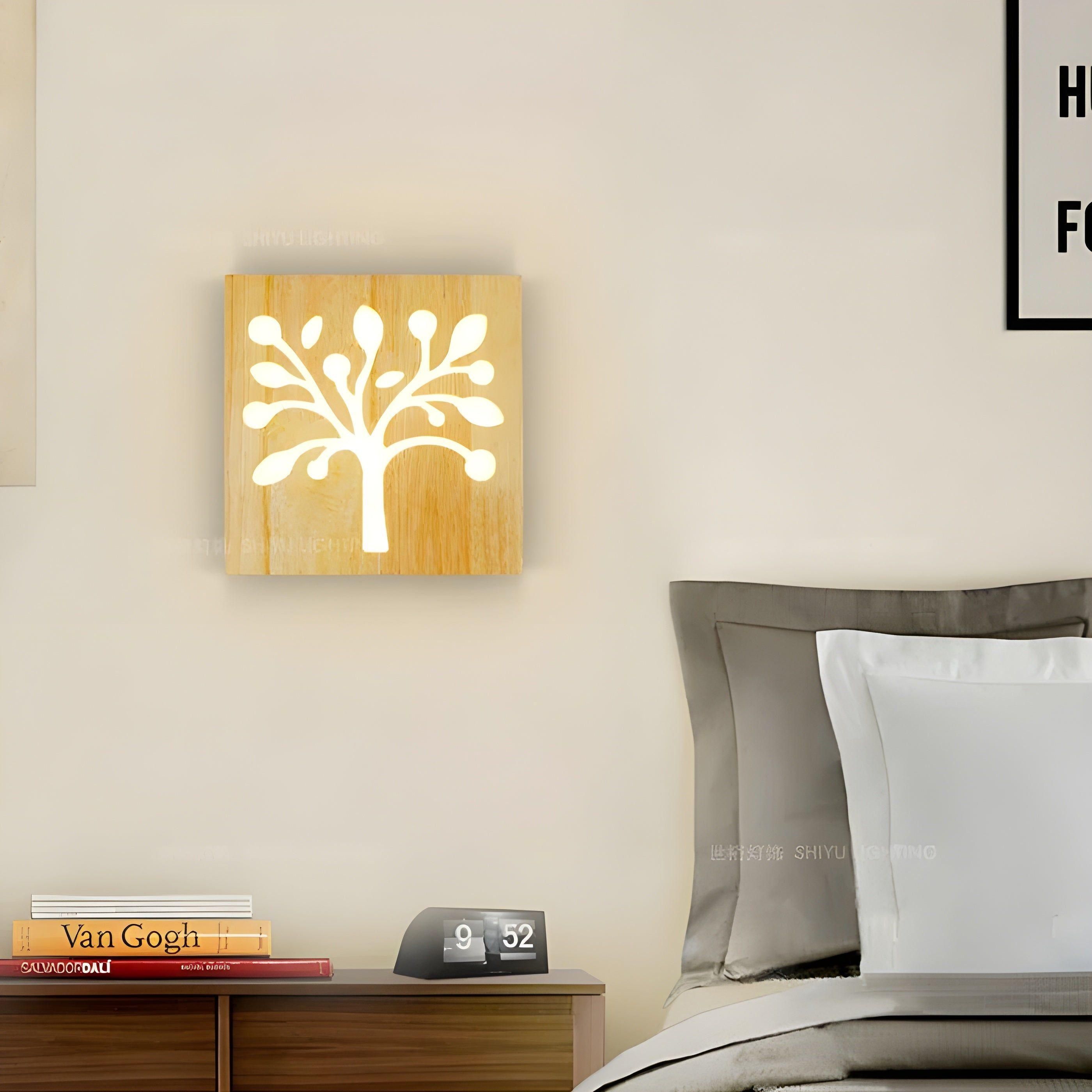 LumoWood Light - Modern LED-vägglampa i massivt trä