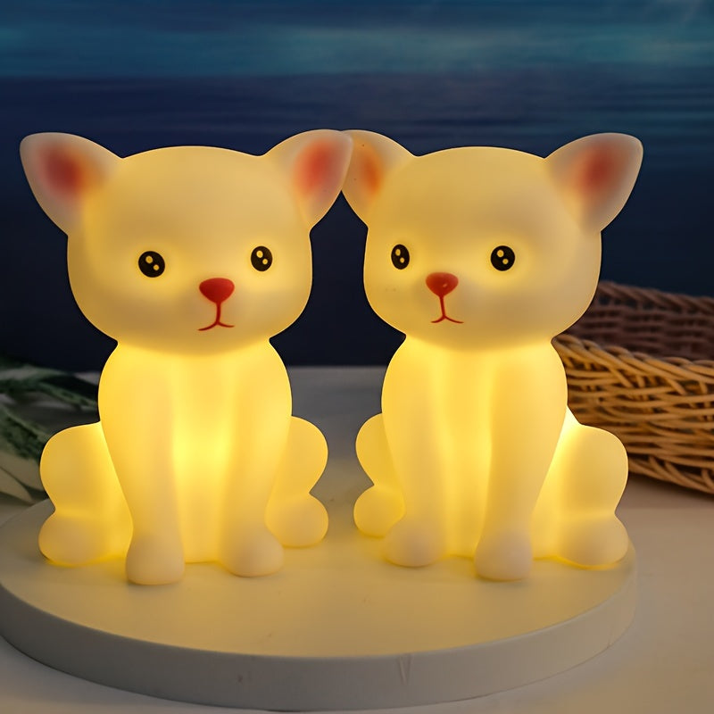 KittyGlow - Söt Kattunge Bordslampa med LED-ljus och Batteridrift