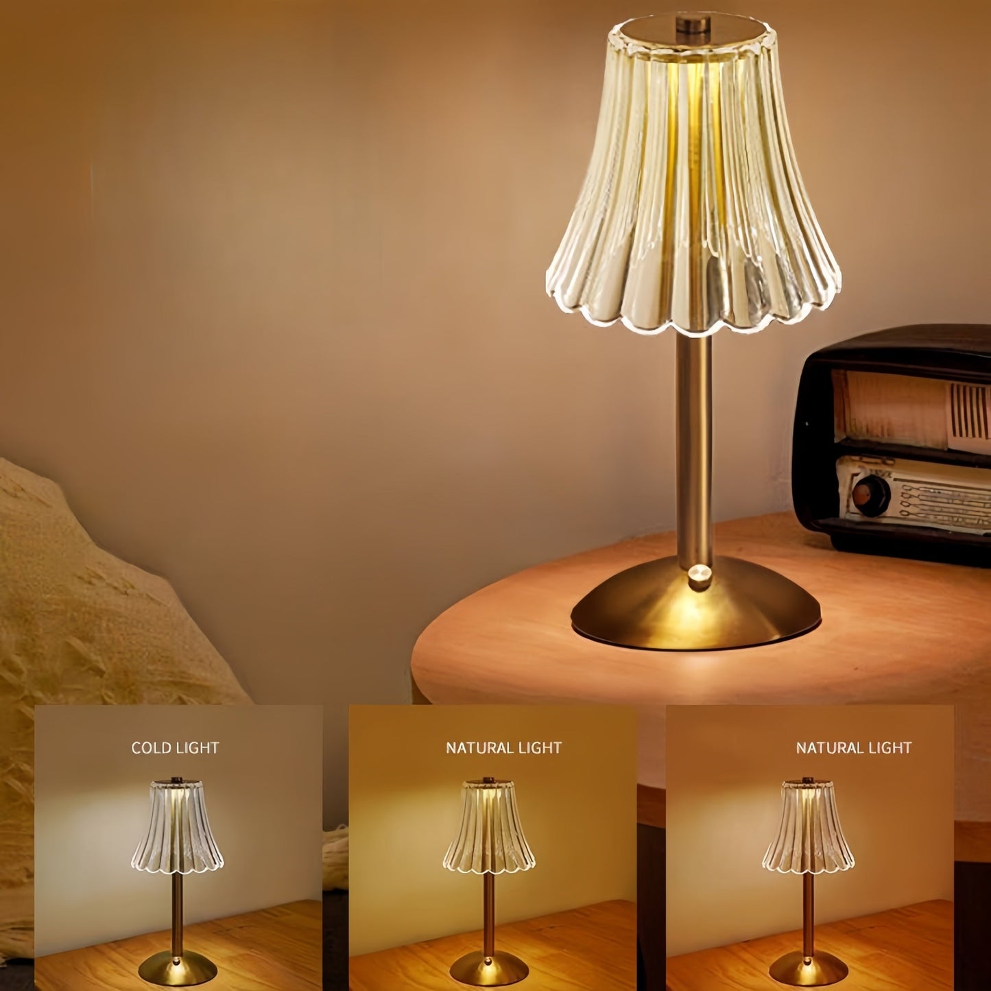 LumiGlow - Uppladdningsbar USB-LED Bordslampa med Touchkontroll
