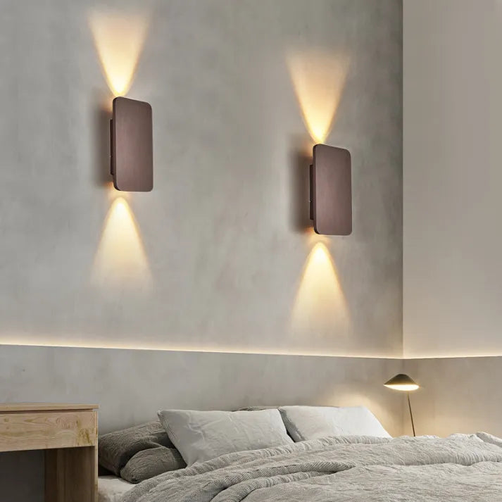 Vägglampa Modern Metall Rektangulär LED Inomhus