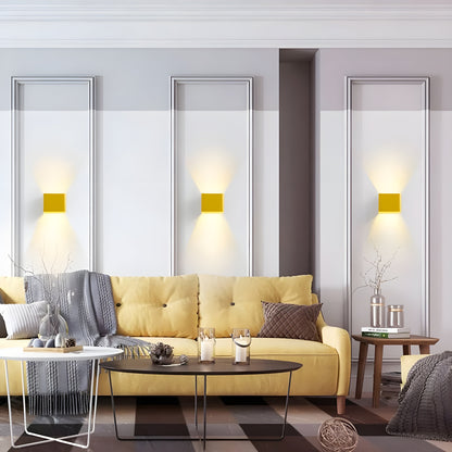 GlowBurst Light - Modern Fyrkantig LED Vägglampa