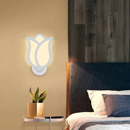 Modern, minimalistisk, kreativ LED-vägglampa i rosdesign