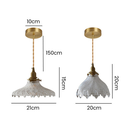 Mid-century vintage glas skiva hänglampa