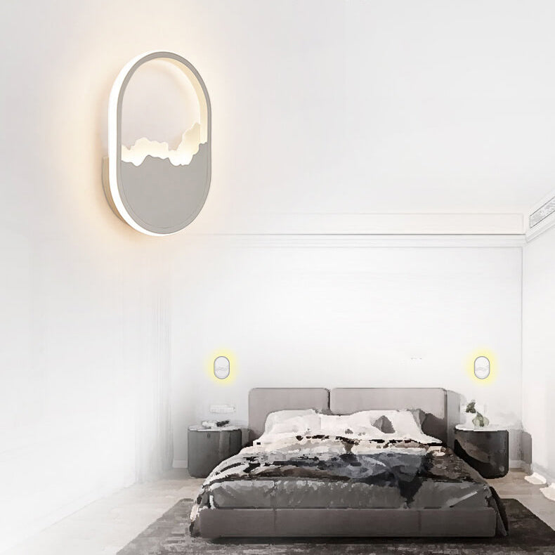 WaveGlow - Ovalt LED-vägglampa med vågdesign