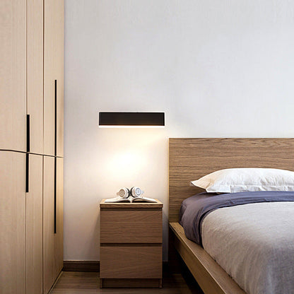 Aqsa Minimalistisk LED Vägglampa - Svart/Guld/Brun, Sovrum, Metall