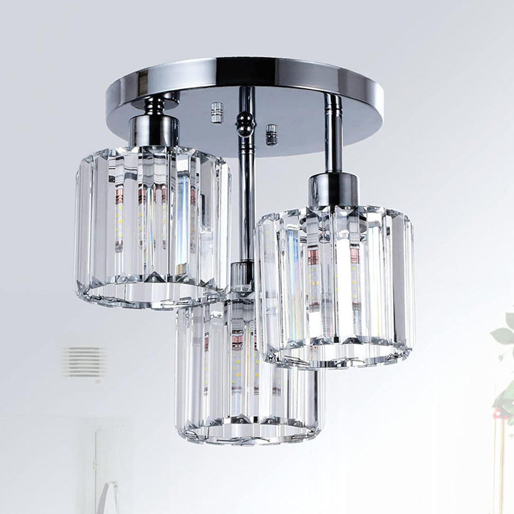 Elegant Modern Crystal Semi-Flush Taklampor