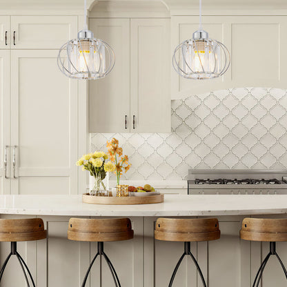 Pendellampa svart glas glob takarmatur