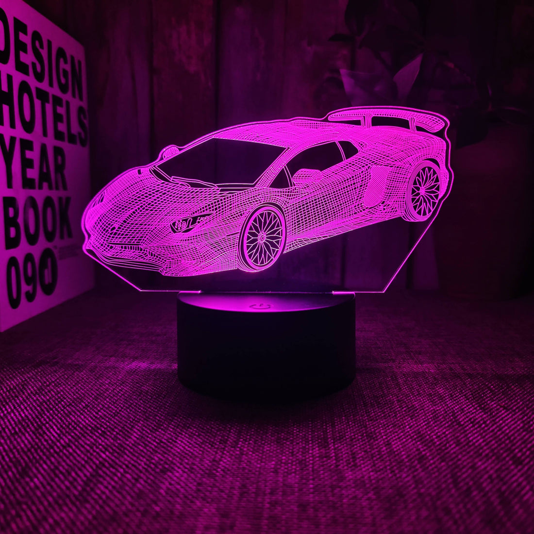 AutoLamp - 3D Sportbil Nattlampan med Touch Control och USB