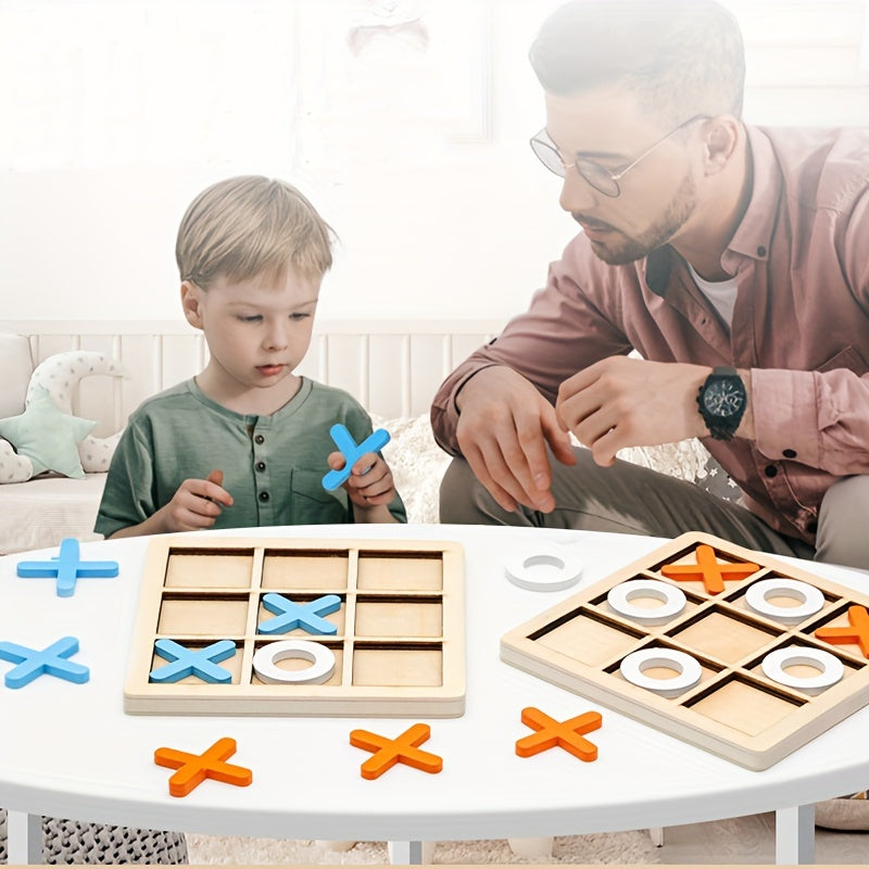Trä Tic Tac Toe Barn Pusselspel