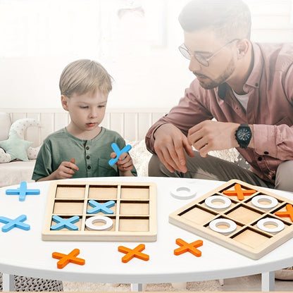 Trä Tic Tac Toe Barn Pusselspel