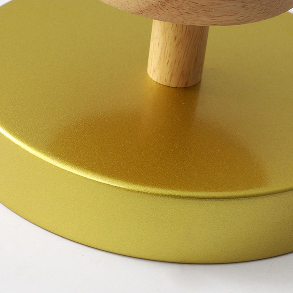 Industriell LED Taklampa | Trä &amp; Järn Armatur | 12W Energibesparande Lampa | 7.09x3.94 in | Brick by Brick