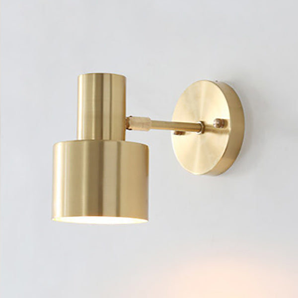 Modern minimalistisk gyllene metallvägglampa