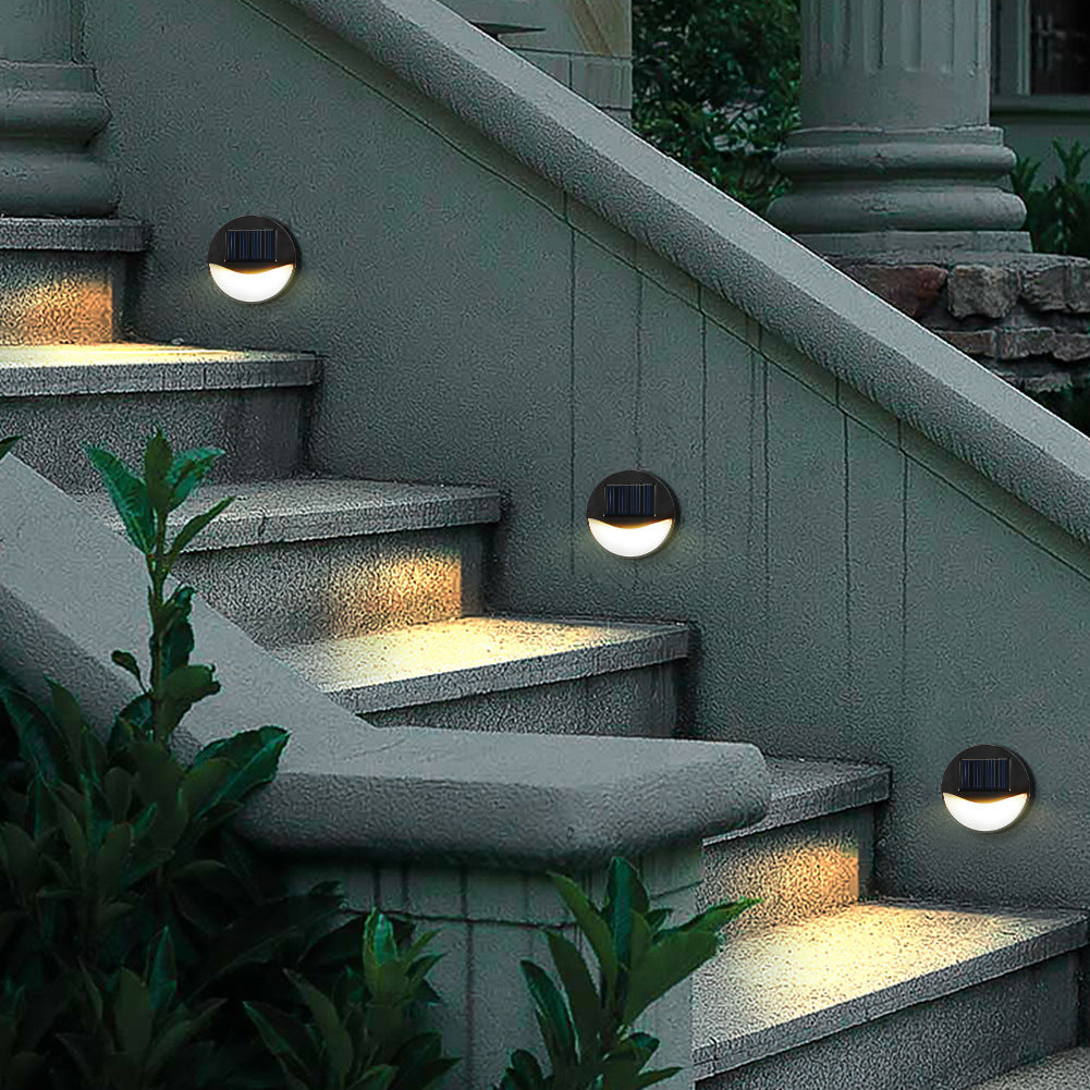 LED-Solarlampa - Terrassbelysning för utomhusbruk, Rund, Fyrkantig, Vattentät