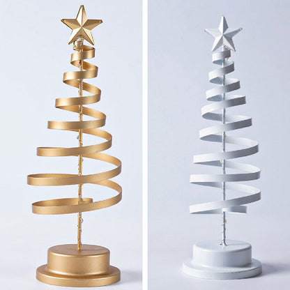 Bordslampa med LED-lampor och metallträ