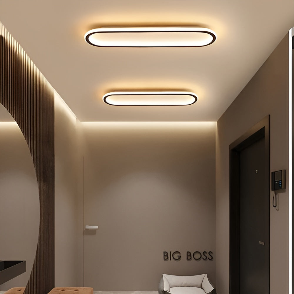 LED-taklamps i oval form – Elegant modern design för hall och entréområde