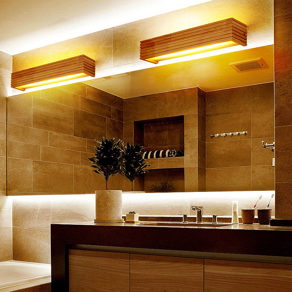 Vägglampa Modern Trä LED Armatur
