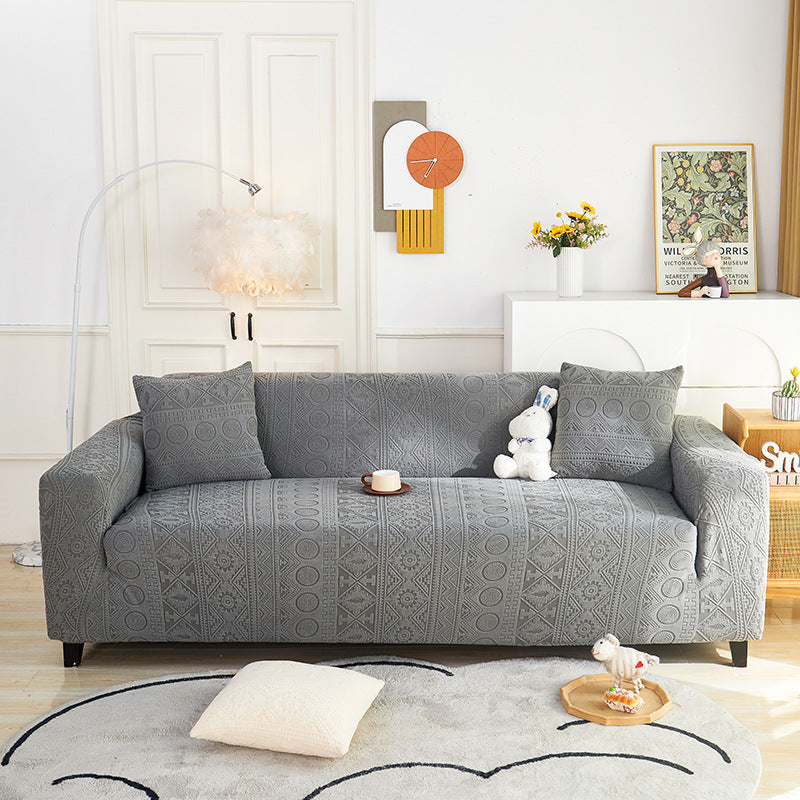 Bohemian Jacquard Stretch Heltäckande Anti-Slip Sofföverdrag