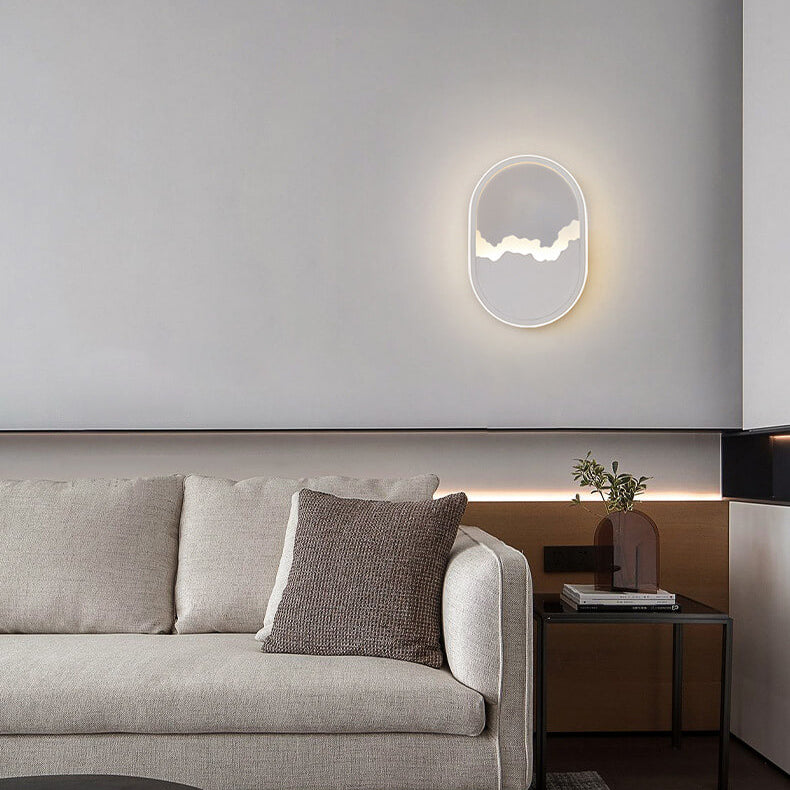 WaveGlow - Ovalt LED-vägglampa med vågdesign