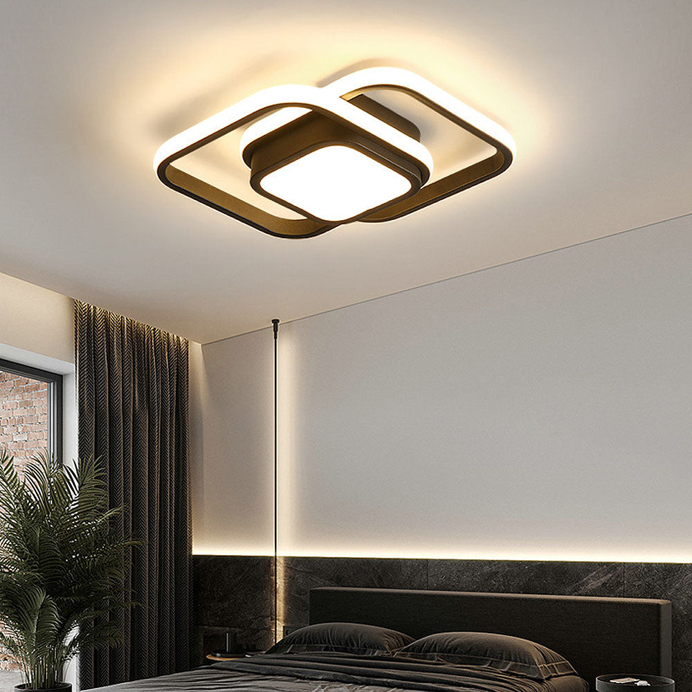 Dubbel Ring LED Taklampa | 10,6 tum Diameter | Sleek Minimalistisk Design | Modern Hem Accent | Brick by Brick