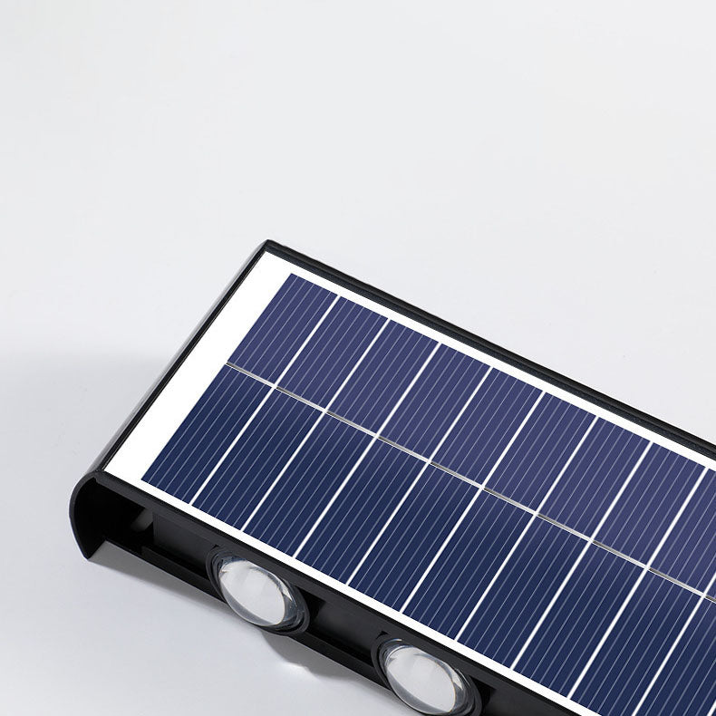 Carvallo Modern Solar-LED-Wall Light for Outdoor | Rectangular Design | IP56 Waterproof | Various Sizes &amp; Light Intensities