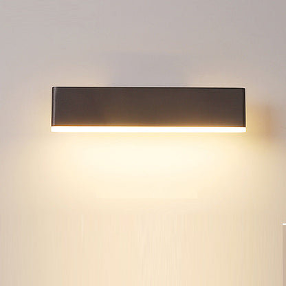 Aqsa Minimalistisk LED Vägglampa - Svart/Guld/Brun, Sovrum, Metall