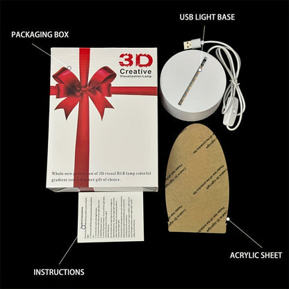 DivineGlow - LED Jungfru Maria Nattlampa med Acyrl Oval Ram, USB-Driven