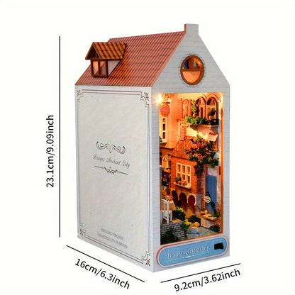 DIY Bruges Hus Bokställ – 3D Trämodell av Gamla Stan