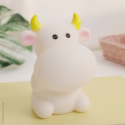 CowGlow - Söt Ko Nattlampa med Batteri för Barnrum Dekoration