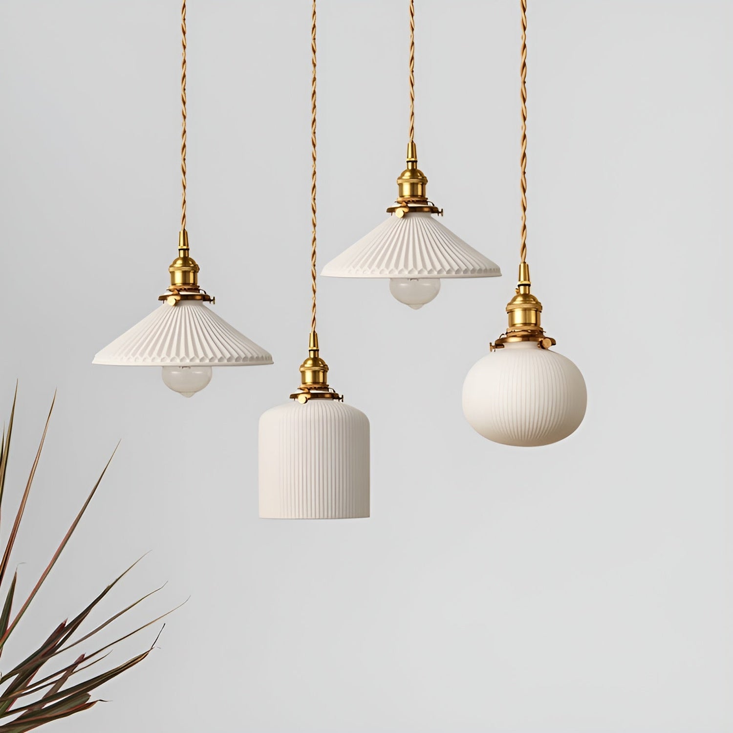 AmberZen Light – Vintage Keramik Glas Hänglampa