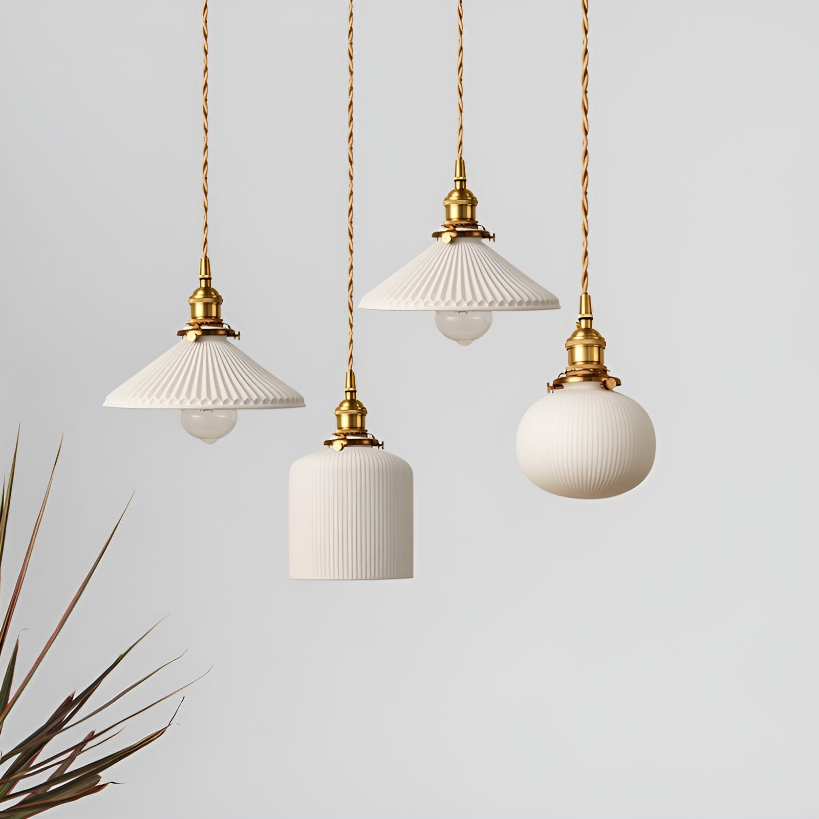 AmberZen Light – Vintage Keramik Glas Hänglampa
