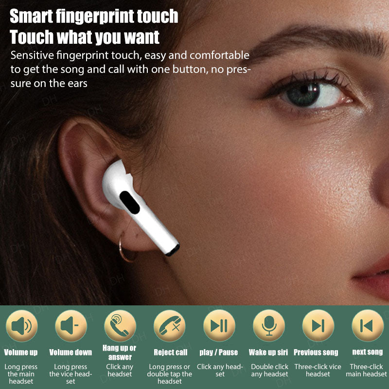 Trådlösa Bluetooth-hörlurar med laddningsfodral
