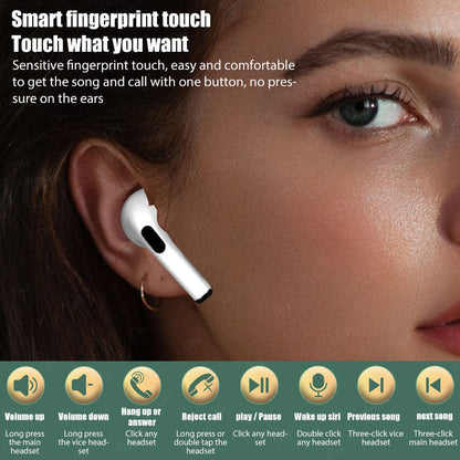 Trådlösa Bluetooth-hörlurar med laddningsfodral