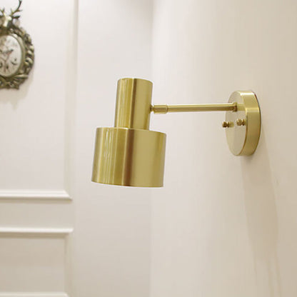 Modern minimalistisk gyllene metallvägglampa